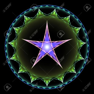 Star circular pattern black background - circular free wallpaper