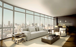 Living room couch table window - a large window free wallpaper