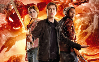 Man women swords dragon demon - a movie poster free wallpaper