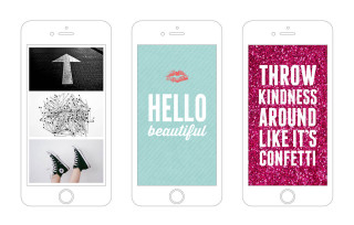 Three cellphones quote hand christmas - international typographic style free wallpaper for desktop