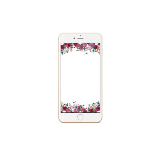 White iphone floral border annabel - a white border free wallpaper