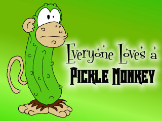 Cartoon character pickle back everyone - pop surrealism free wallpaper