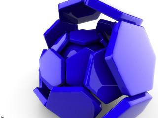 Blue object white surface background - a blue object free wallpaper