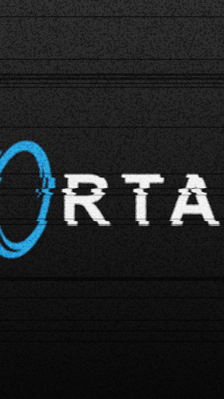 Portal blue white black background - serial art free wallpaper