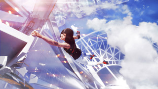 Woman flying skateboard futuristic city - a futuristic city free wallpaper