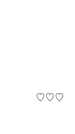 White background three hearts black - a minimalist painting free wallpaper