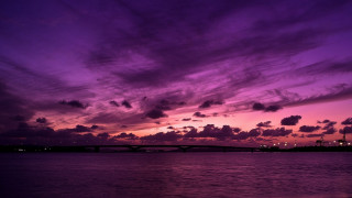 Purple sky clouds bridge sunset - sunset free wallpaper