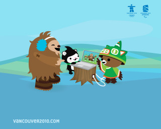 Bear cub playing computer tree - chiho aoshima free wallpaper