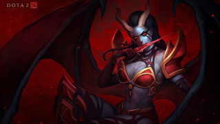 Woman horns sword demon outfit - a sword free wallpaper for desktop