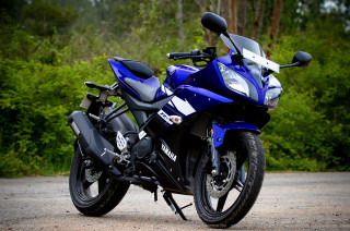 Blue motorcycle forest road digital - a forest of trees and bushes free wallpaper