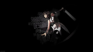 Woman sword dark room words - a black circle free wallpaper