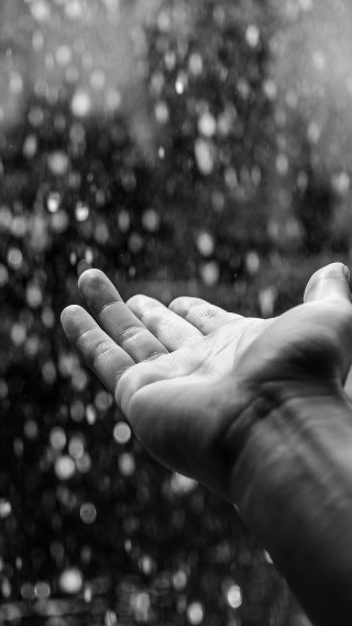 Hand reaching rain window black - photo free wallpaper