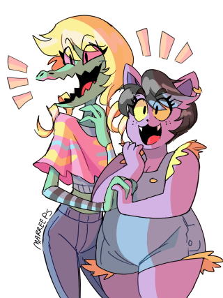 Cartoon characters couple standing sun - furry free wallpaper