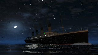 Large boat moon starry sky - andries stock free wallpaper
