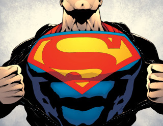 Man superman suit serious expression - a man in a superman suit free wallpaper