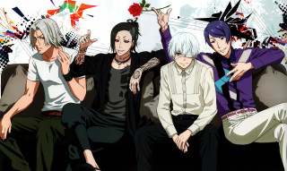 Group people couch sitting together - top of a couch next free wallpaper
