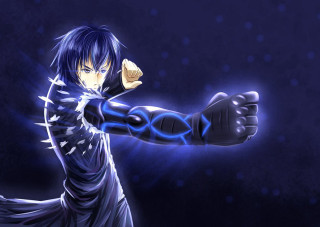 Blue arm male anime foreshortening - a black shirt free wallpaper