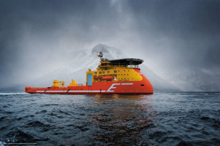 Orange yellow boat stormy sky - artur grottger free wallpaper