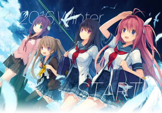 Girls school uniforms blue sky 2 - a group of girls free wallpaper