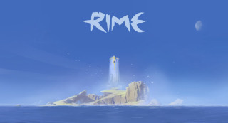 Lighthouse cartoon island sky background - small free wallpaper
