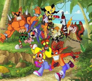 Cartoon characters running forest beach 2 - a body of water free wallpaper