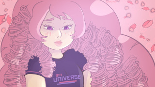 Pink haired girl anime flowers - a purple shirt free wallpaper