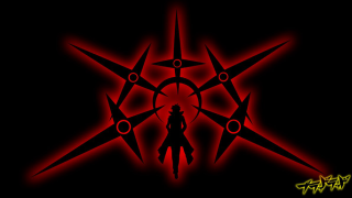 Red star black background red - a red light in the middle free wallpaper