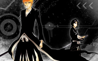 Anime couple characters black background 5 - gothic free wallpaper for desktop