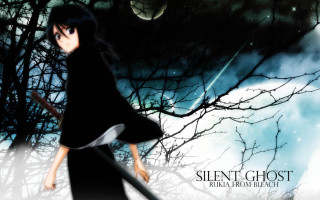 Woman black dress sword fullmoon 2 - a full moon and trees free wallpaper