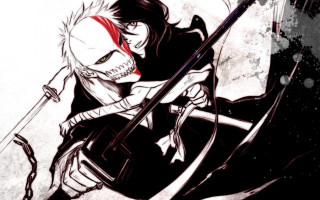 Man sword demon drawing art - his shoulder free wallpaper