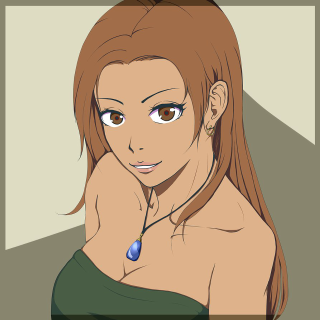 Woman green shirt long hair 2 - a picture free wallpaper
