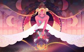Woman long hair fish space - huge free wallpaper