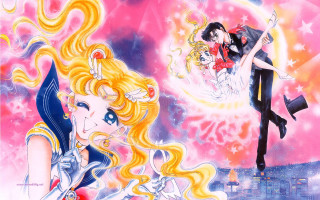 Anime couple pink background stars - drew struzan free wallpaper