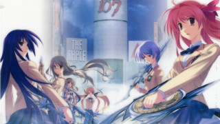 Anime girls building sky background - a sky background and a sky background free wallpaper