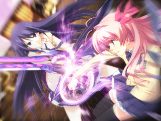 Anime girls pink hair sword 2 - a sword free wallpaper