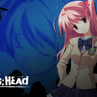 Pink hair girl blue background 2 - a girl free wallpaper