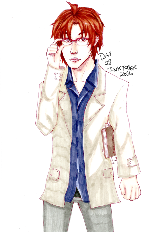 Cedric seaut redhair glasses watercolor - fauvism free wallpaper