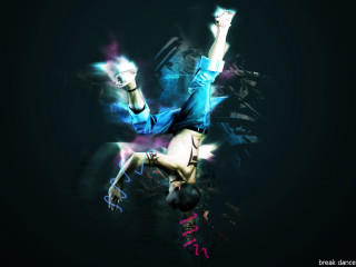 Dancing woman blue shirt purple 2 - a blue shirt free wallpaper for desktop