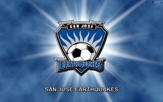 Blue white logo soccer ball - side and the words free wallpaper