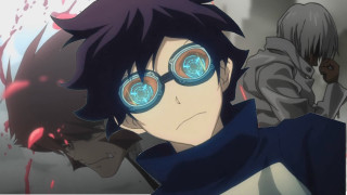 Man glasses coat looking distance - a person in the background free wallpaper