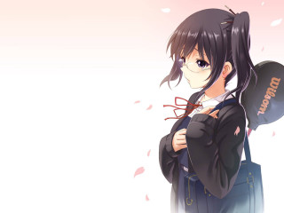 Girl black jacket bag ribbon - a black jacket free wallpaper