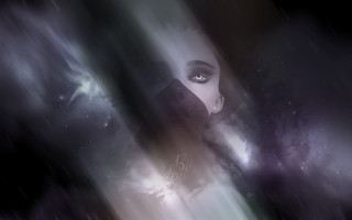 Blue eyes black dress rain - the rain free wallpaper