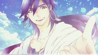 Purple haired man peace sign - a peace free wallpaper