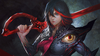 Woman sword red eye demon - a red eye free wallpaper