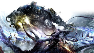Giant robot sword monster lightsaber - its hand free wallpaper