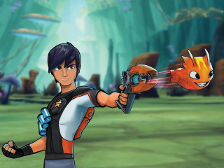 Cartoon character gun field fish - promotional image free wallpaper for desktop