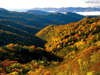 Mountain autumn clouds campfire charmander - a view of a mountain range free wallpaper