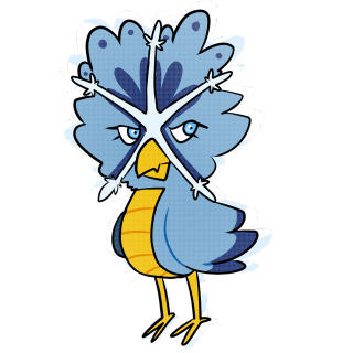 Cartoon bird knife blue face - cobra free wallpaper