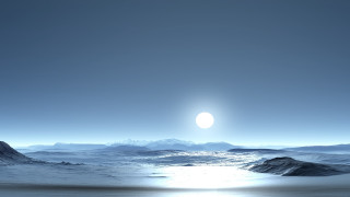 Mountain range sun water beach - a view of a mountain range free wallpaper
