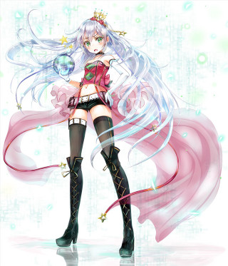 Girl short skirt boots pink - holography free wallpaper